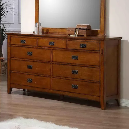 Mission Style Double Dresser